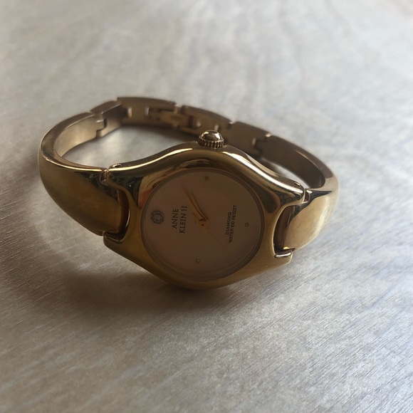 Anne Klein II Goldtone Watch with Diamond Accent - Picture 4 of 4